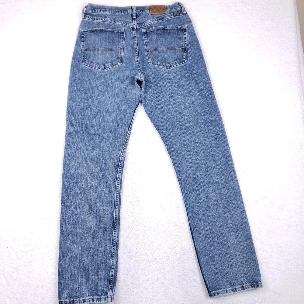 Wrangler Advanced Comfort Mens Straight Leg Jeans Medium Wash Blue 32x32* Cowboy